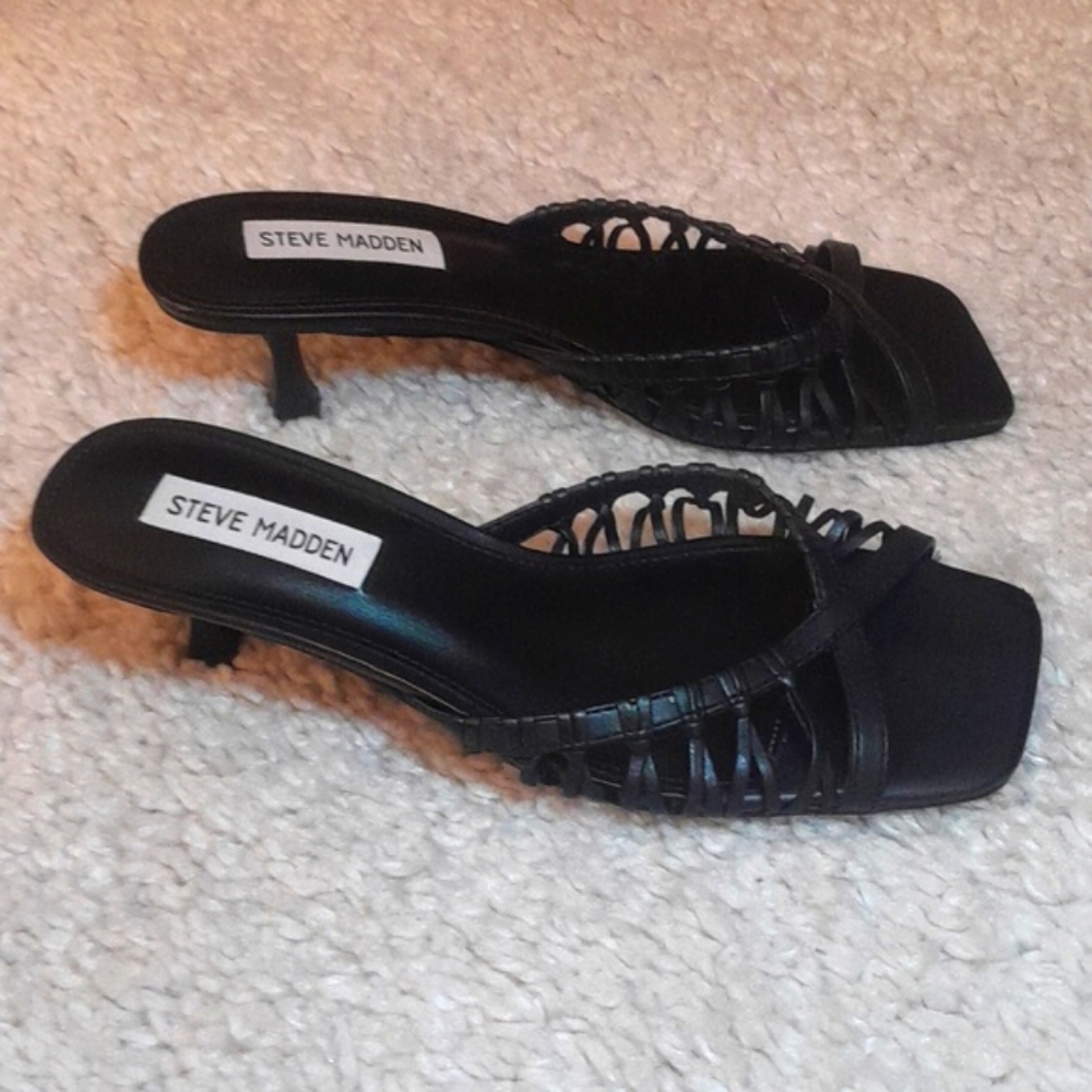 STEVE MADDEN SHAREY kitten Heel Sandals Size 7 - Picture 2 of 14